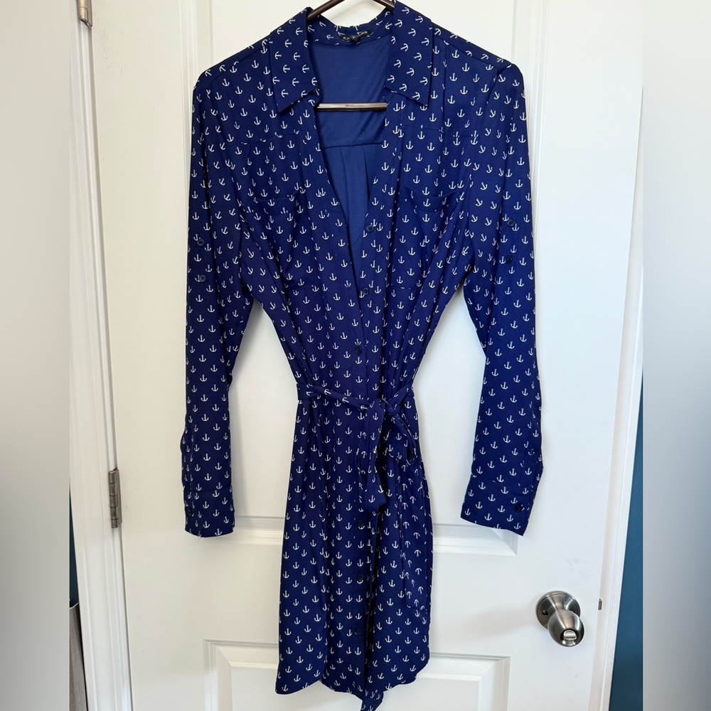 Navy blue Express portifino style dress